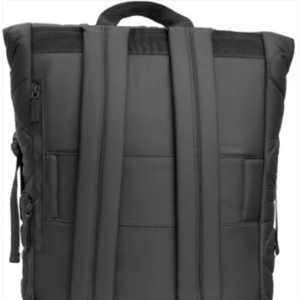 Joan & David Wave Quilted Puffer Nylon 18 Inch Square Buckle Workbook Backpack - Picture 4 of 4